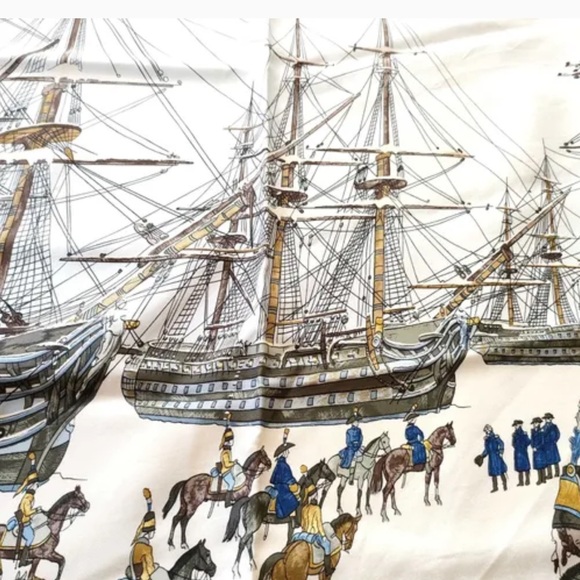 HERMES MARINE ET CAVALERIE SCARF - Picture 4 of 7